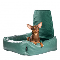 Лежак для автомобильного сиденья для кошек и собак мелкого размера, 60х60 см, зеленый