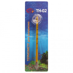 Термометр для аквариума на присоске тонкий, 20x8x2 см