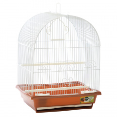 Клетка с полукруглой крышей для птиц, 35х28х46 см, терракотовая