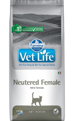 Vet Life Neutered Female диетический сухой корм для стерилизованных кошек, с курицей, 400г