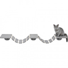 Лестница-когтеточка (150х30 см) для настенного монтажа для кошки, серо-коричневый