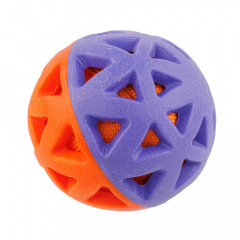 Игрушка для собак Мяч фиолетовый-оранжевый, 6,5 см
