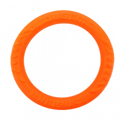 Игрушка для собак Кольцо Tug&Twist диаметр 12,5 см Восьмигранное крохотное оранжевое, толщина 1,5 см, для собак мелких пород (снаряд, пуллер)