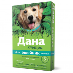 Дана Ультра ошейник инсектоакарицидный для собак, 60 см, бирюзовый