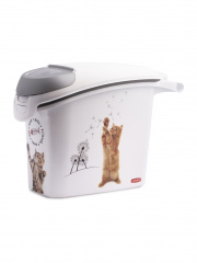 Контейнер с крышкой для хранения сухого кошачьего корма Pet Life Cat, 15 л