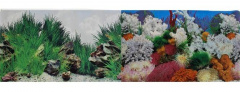 Фон двусторонний для аквариума Морской пейзаж и Подводный рельеф, 30х60 см