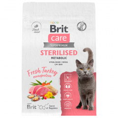Care Sterilised Сухой корм для стерилизованных кошек, с индейкой, 400 гр.