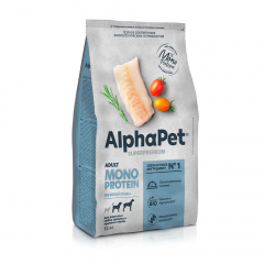 Adult Monoprotein Сухой корм для собак средних и крупных пород, белая рыба, 12 кг