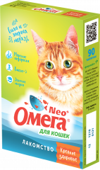 Омега Neo+ Крепкое здоровье Лакомство мультивитаминное для кошек с морскими водорослями, 90 таблеток