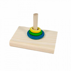 Игрушка для птиц Пирамида с кольцами размер S 8,5x6х1 см