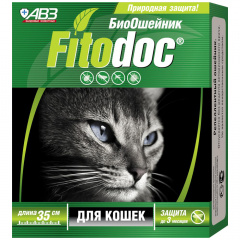 Fitodoc Био-Ошейник репеллентный от блох и клещей для кошек, 35 см