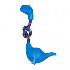 Игрушка для собак Динозавр на веревке, 21 см