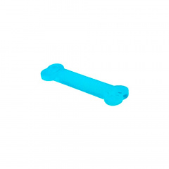 Игрушка для собак Кость прозрачная жевательная синяя 15,5 см
