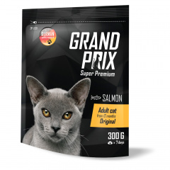 Super Premium Сбалансированный сухой корм для кошек всех пород, с лососем, 300 гр.