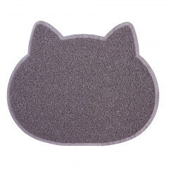Коврик под миску для кошек, 39x32 см, серый