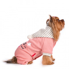Костюм с капюшоном для собак XS розовый (девочка)