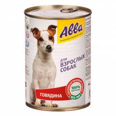 Влажный корм (консервы) для собак всех пород, с говядиной, 410 гр.