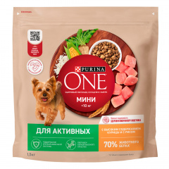 Mini Сухой корм для активных собак мелких и карликовых пород при активном образе жизни, с курицей и рисом, 1,5 кг