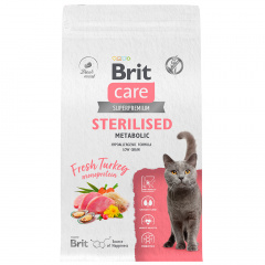 Care Sterilised Сухой корм для стерилизованных кошек, с индейкой, 1,5 кг