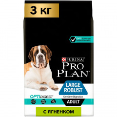 Opti Digest сухой корм для взрослых собак для крупных пород с мощным телосложением при чувствительном пищеварении с ягненком, 3 кг