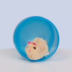 Игрушка для кошек Хомяк в шаре, диаметр шара 12 см, хомяк 9х5,6х5 см