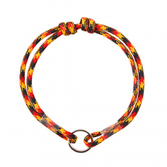 Шнурок для адресника из парашютного паракорда для кошек и собак (25-45 см) желто-красный