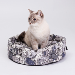 Лежак для кошек и собак Кошкин Дом, 45х45х12 см