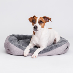 Лежак для собак и кошек, 55х45 см, серый