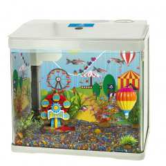 Аквариумный детский набор Собери свой парк развлечений, объем аквариума 15 л, белый