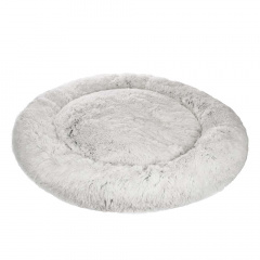 Лежак круглый для собак и кошек средних и крупных пород, 100х22 см, серый