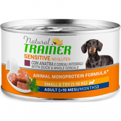 Natural Sensitive No Gluten Mini Adult Влажный корм (консервы) для собак мелких пород, с уткой и рисом, 150 гр.