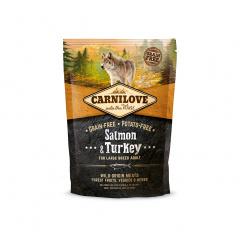 Salmon <(>&<)> Turkey For Large Breed Adult корм для собак крупныхпород,беззерновой с лососем и индейкой, 1,5 кг