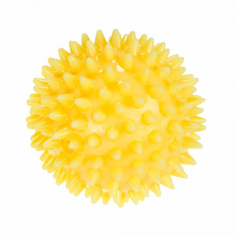 Игрушка для собак Мяч игольчатый, желтый, 7 см