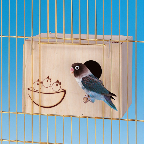 Домик деревянный Нидо для птиц, мини, 11,5x12,5x12 см 1