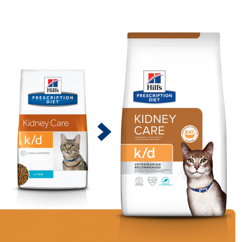 Prescription Diet k/d Сухой диетический корм для кошек при хронической болезни почек, с тунцом, 400 гр. 7
