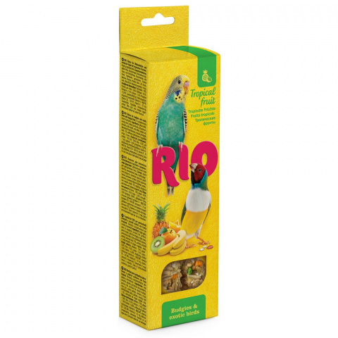 Палочки для волнистых попугайчиков и экзотов с тропическими фруктами2x40 г