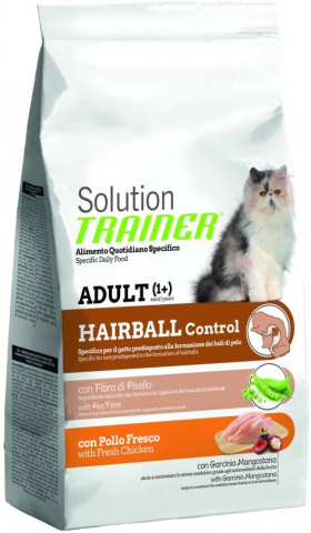 Корм для кошек Трейнер Эдалт Хаирболл для выведения шерсти из желудка, пак. 400г