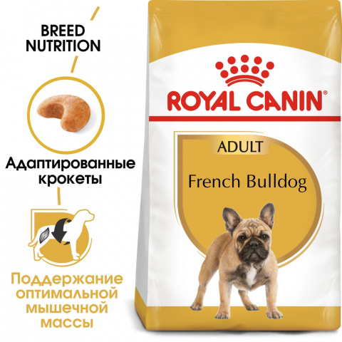 French Bulldog Adult корм для собак породы французский бульдог от 12 месяцев, 3 кг 3