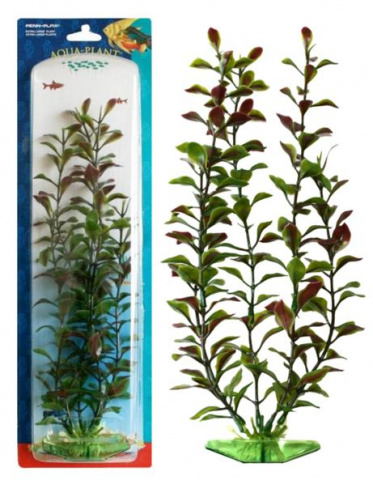 Растение для аквариума Блуминг Людвигиа с грузом зеленое 18 см
