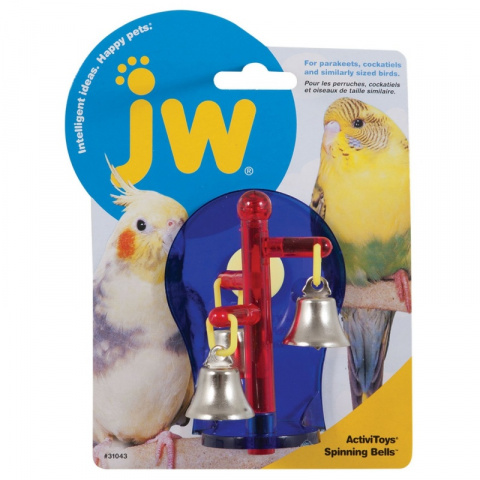 JW31043 Игрушка д/птиц - Крутящиеся колокольчики, пластик, SprinningBells Toy for birds