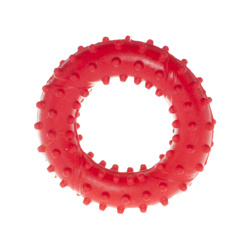 Игрушка для собак Кольцо резиновое с шипами красное 7,6 см