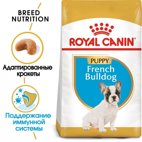 French Bulldog Puppy корм для щенков породы французский бульдог в возрасте до 12 месяцев, 10 кг 1