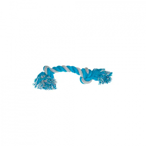 Игрушка для собак Веревка с 2 узлами синий с серым 35 см