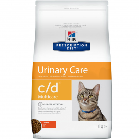 Prescription Diet c/d Multicare Urinary Care Сухой диетический корм при профилактике мочекаменной болезни (мкб) у кошек, с курицей, 10 кг