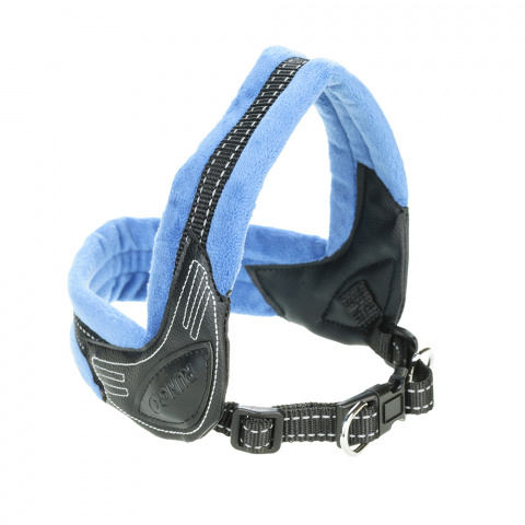 Шлейка для собак флис Easy-fit синяя S
