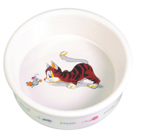Миска керамическая для кошек, 200 мл, с рисунком