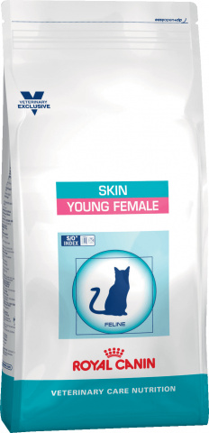 Skin Young Female корм для кастрированных котов до 7 лет с повышенной чувствительностью кожи, 3,5 кг