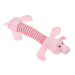 Игрушка для собак Поросенок с пищалкой розовый 25 см