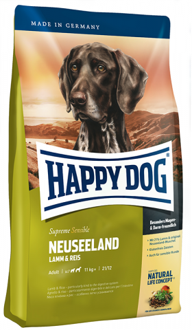 Neuseeland корм для собак средних и крупных пород при чувствительном пищеварении, с ягненком и рисом, 4 кг