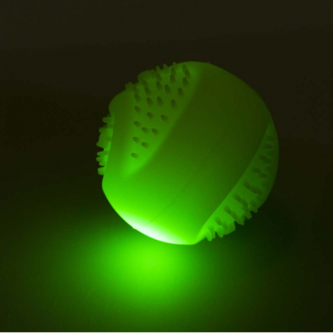 Игрушка для собак Мяч светящийся USB зарядка зеленый 6,5 см 1